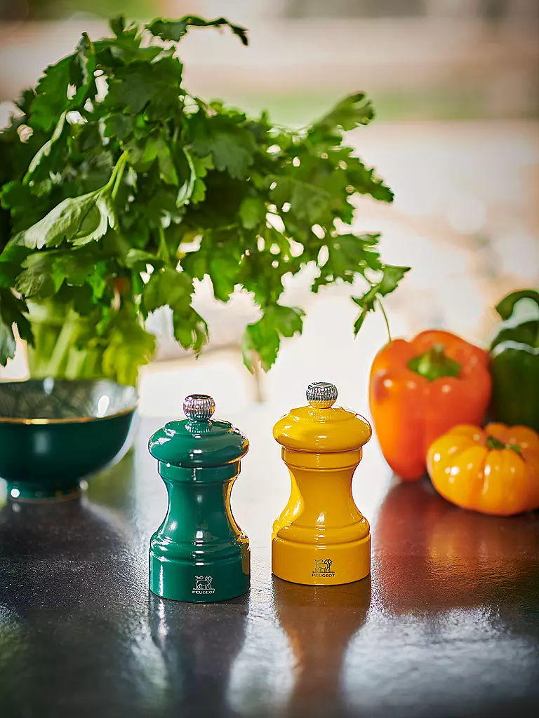 PEUGEOT | Molinillo de pimienta BISTRORAMA 10cm Haya/Verde bosque | Verde oscuro