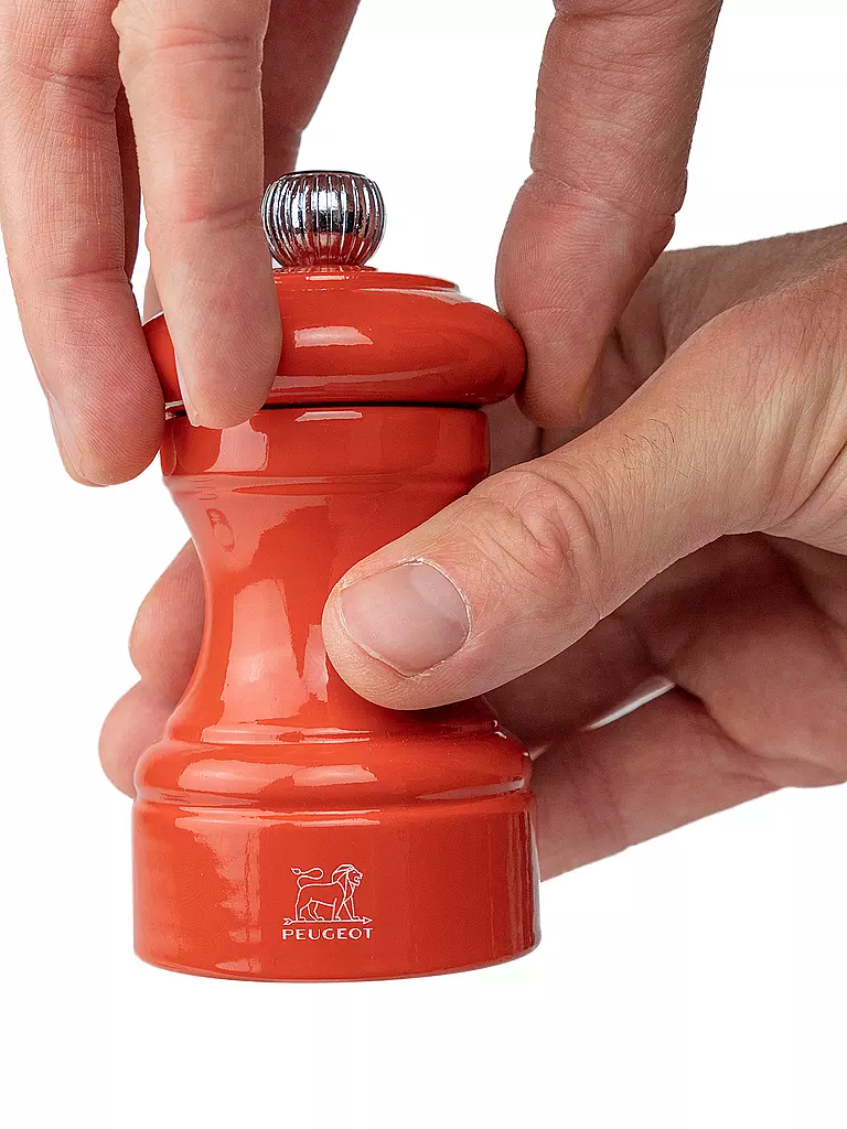 PEUGEOT | Molinillo de sal BISTRORAMA 10cm Haya/Terracota | Naranja