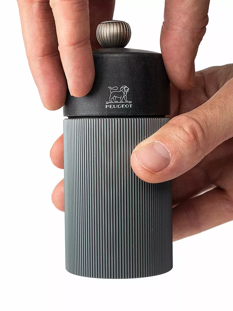 PEUGEOT | Molinillo de sal manual Line 12cm Carbono/Madera | Gris