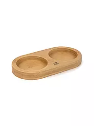 PEUGEOT | Posavasos LINEA BAMBUS Negro/Bambú | Marrón claro
