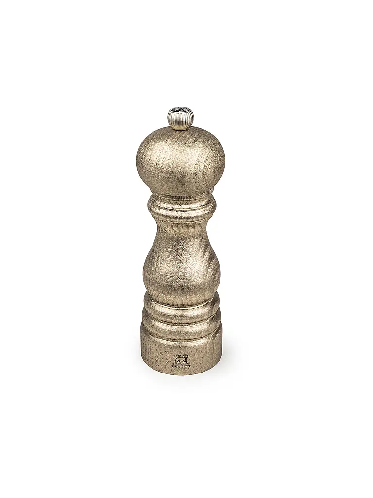 PEUGEOT | Set de molinillos de sal y pimienta GOLDEN PARIS 18cm madera de haya oro | Oro