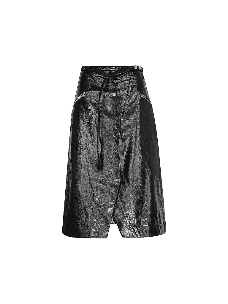 PHILLIP LIM | Midi falda de efecto cuero | Negro