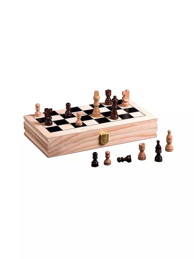 PIATNIK | Ajedrez de madera Eco | Marrón claro