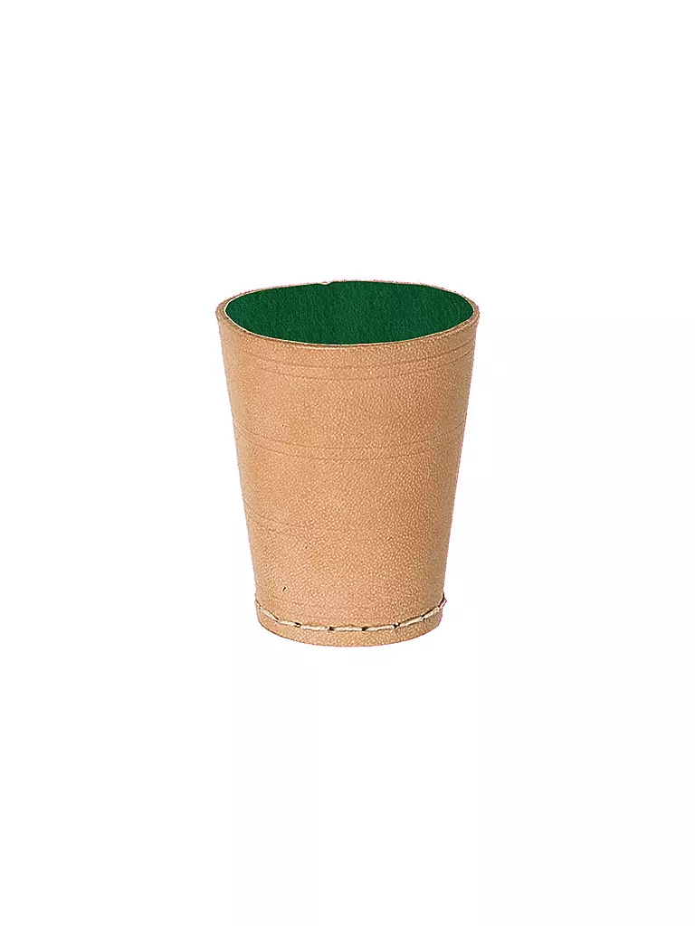 PIATNIK | Cubilete de dados de cuero | Marrón claro