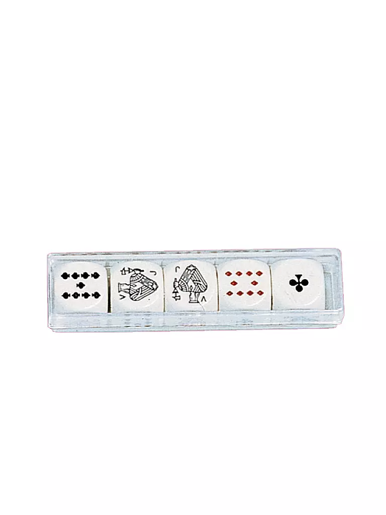 PIATNIK | Dados de póquer, 5 unidades | Blanco