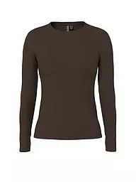 PIECES | Langarmshirt PCRUKA | Marrón