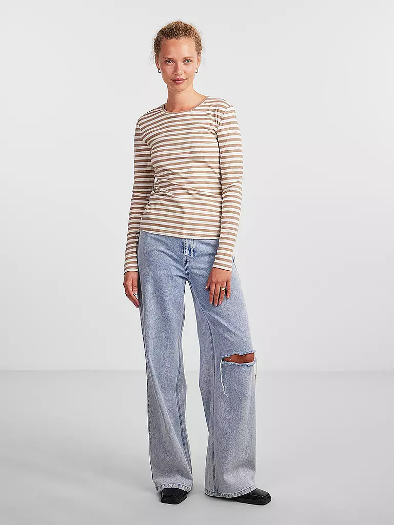PIECES | Langarmshirt PCRUKA | Beige