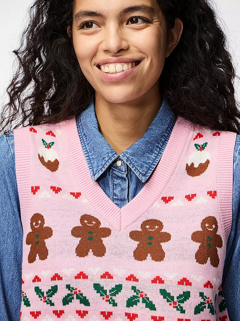 PIECES | Pullunder PCJOLLY XMAS
Marke: PIECES
Farbe: rosa
Kategorien: Moda,Mujer
Largo de la manga: sin mangas
Escote: Cuello en V
Material: Poliacrílico / Acrílico,Punto
Diseño: Estampado completo
Corte (Prenda exterior): Regular |