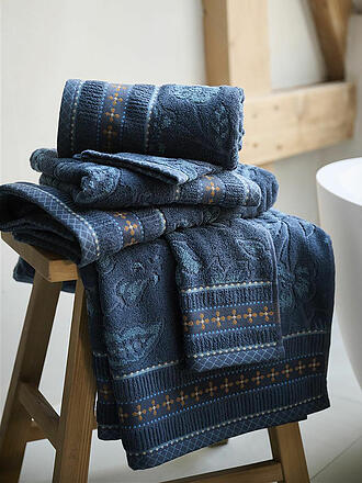 PIP STUDIO | Toalla de ducha JASMIN JACQUARD 70x140cm Azul Oscuro