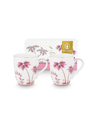 PIP STUDIO | Juego de 2 tazas grandes con asa de 350 ml JOLIE DOTS Oro/Rosa