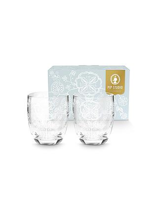 PIP STUDIO | Vaso de agua, juego de 2, 280 ml, Flower White
