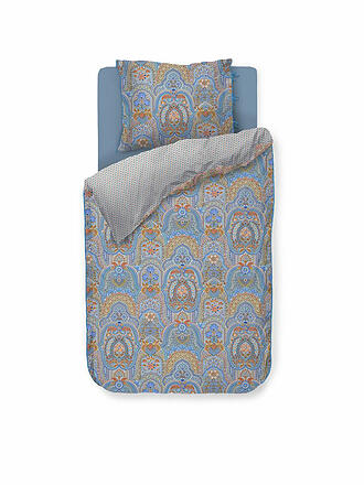 PIP STUDIO | Ropa de cama de percal JABALI FLOWER 70x90cm / 140x200cm Azul