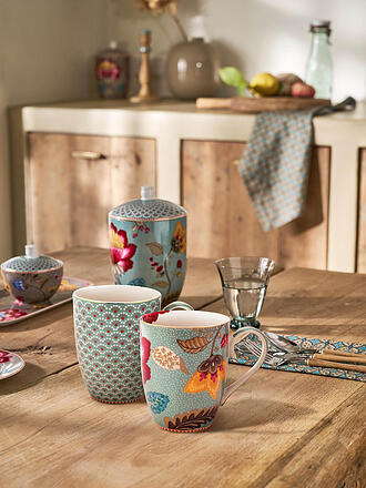 PIP STUDIO | Juego de 2 tazas con asa de 350 ml Large BLOOMING TALES Fantasy Blue