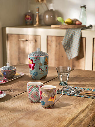 PIP STUDIO | Set de 2 tazas con asa 350 ml Large BLOOMING TALES Fantasy Khaki