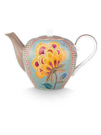 PIP STUDIO | Tetera grande 1600ml BLOOMING TALES Fantasy Khaki - Blue