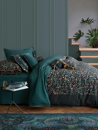 PIP STUDIO | Percal Juego de Cama MIDNIGHT GARDEN 2x 70x90cm / 200x200cm Verde