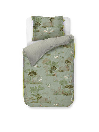 PIP STUDIO | Ropa de cama de percal DARJEELING DAYS 70x90cm/140x200cm Verde
