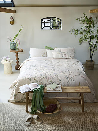 PIP STUDIO | Ropa de cama de percal DESI GARDEN 70x90cm/140x200cm Crema