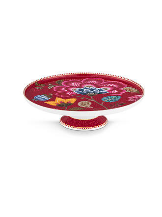 PIP STUDIO | Mini Plato para Tartas BLOOMING TALES 21cm Fantasy Rojo Oscuro