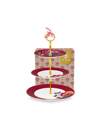 PIP STUDIO | Etagere de 3 pisos BLOOMING TALES 21cm Fantasy Darkred