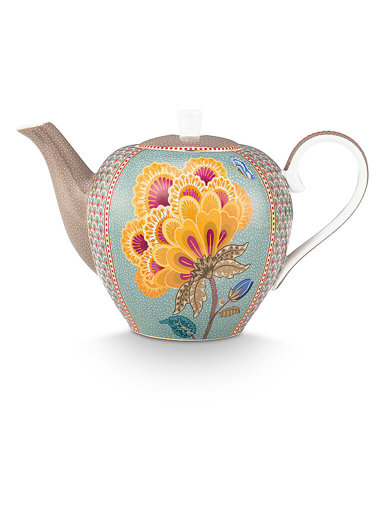Tetera grande 1600ml BLOOMING TALES Fantasy Khaki - Blue azul claro
