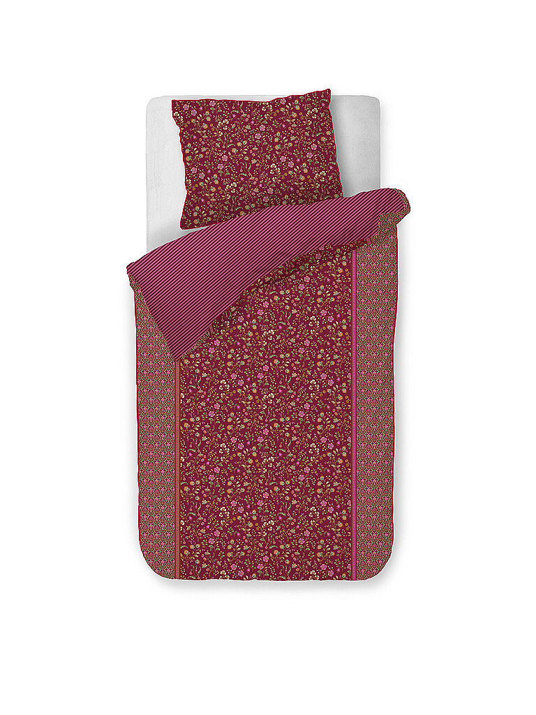 PiP Studio Ropa de cama de percal FLORA BANGALORE Rosa oscuro rojo oscuro