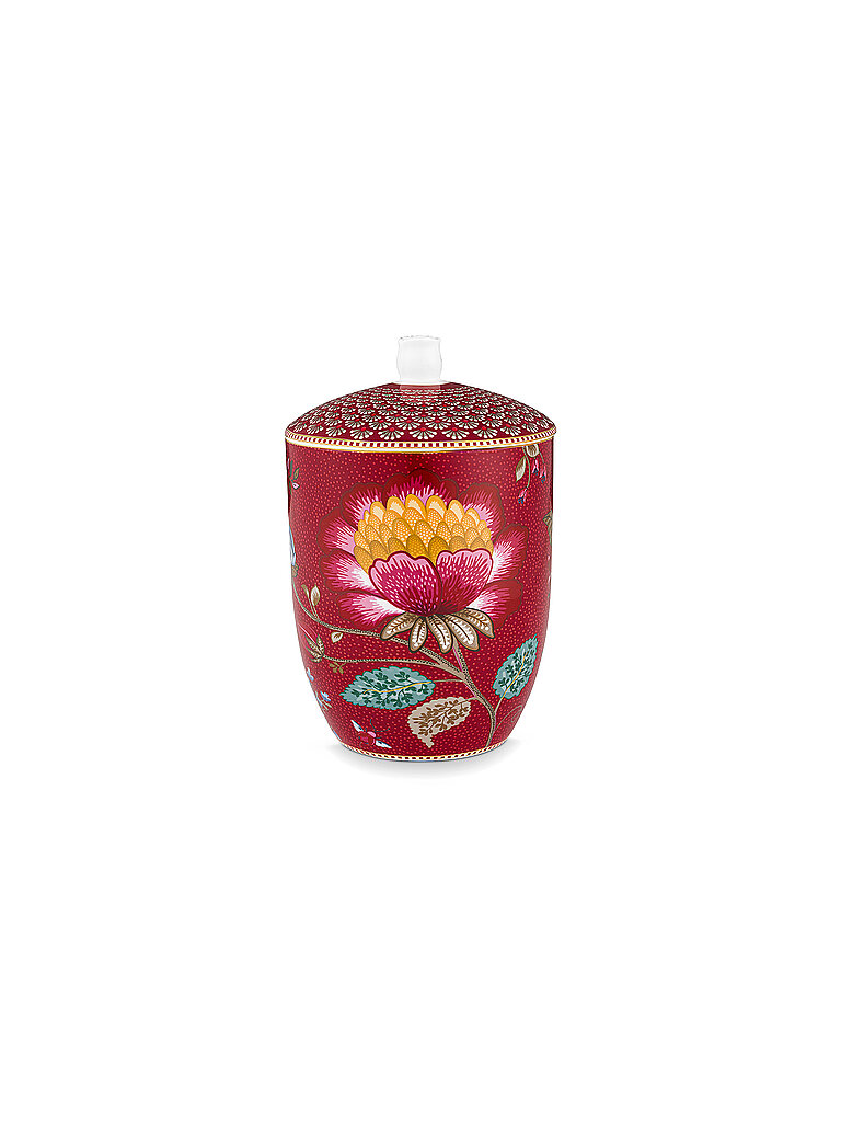 PiP Studio Bote con tapa BLOOMING TALES 1500ml Fantasy Darkred rojo oscuro