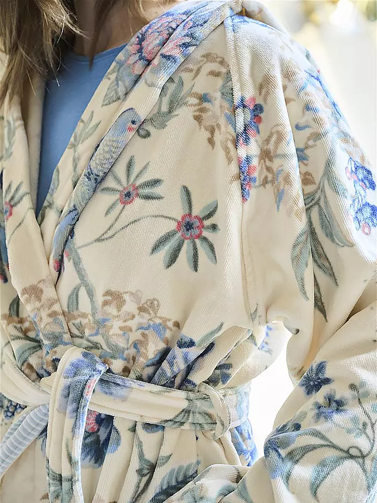 PIP STUDIO | Albornoz de mujer SECRET GARDEN Blanco-Azul | 