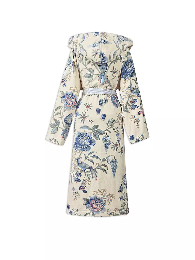 PIP STUDIO | Albornoz de mujer SECRET GARDEN Blanco-Azul | Blanco