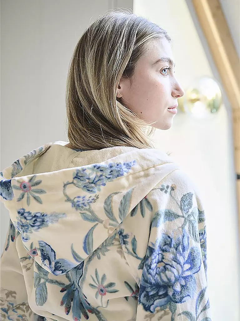 PIP STUDIO | Albornoz de mujer SECRET GARDEN Blanco-Azul | 