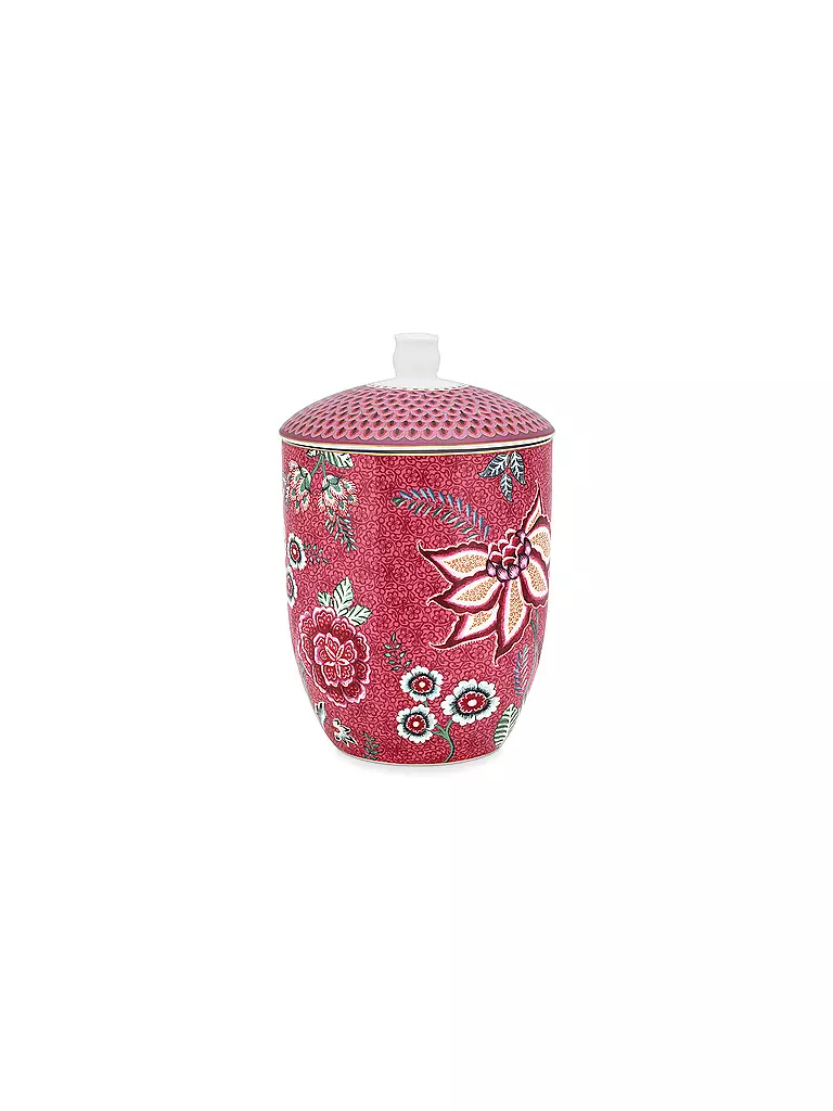 PIP STUDIO | Bote con tapa 1500ml Flower Festival Dark Pink | Baya