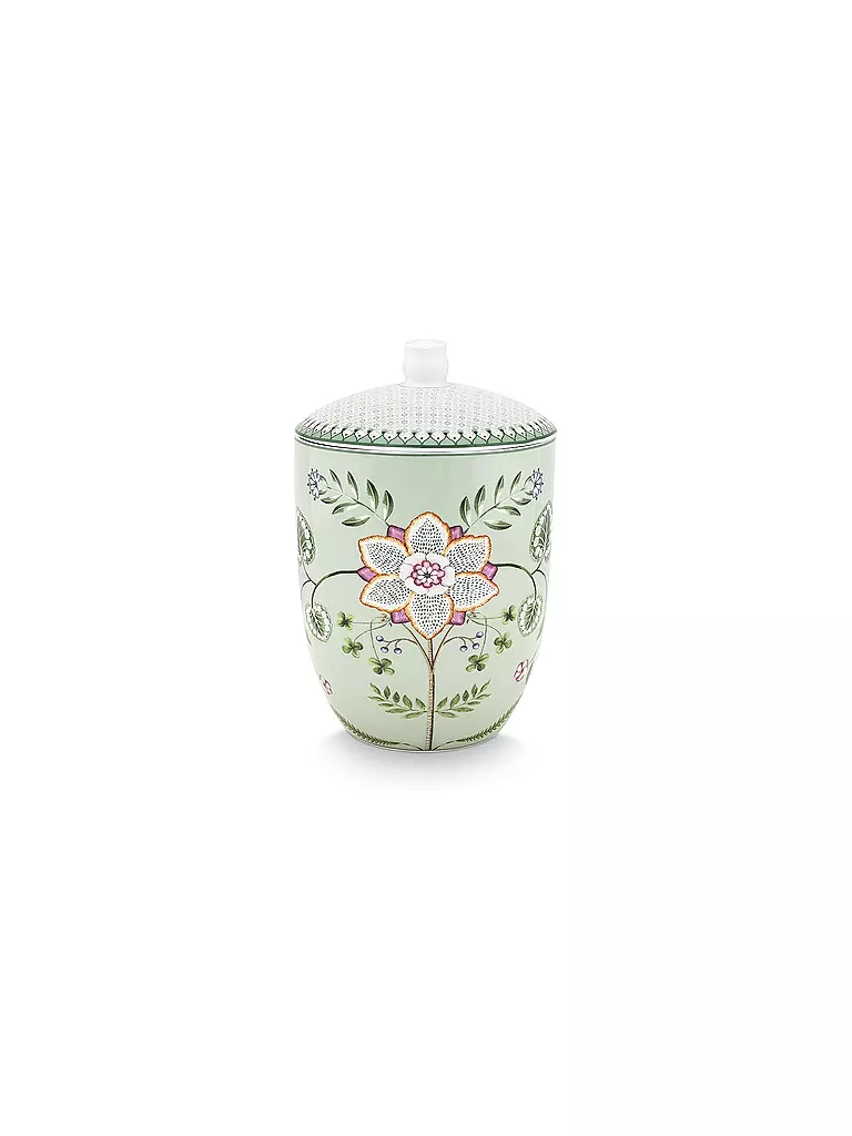 PIP STUDIO | Bote con tapa LILY & LOTUS 1,5l Verde claro | Verde claro