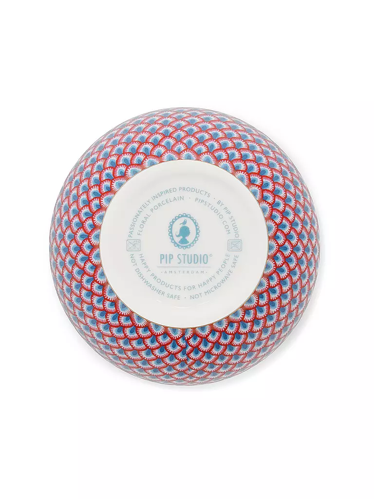 PIP STUDIO | Cuenco 9,5cm FLOWER FESTIVAL Rojo Claro Azul | 