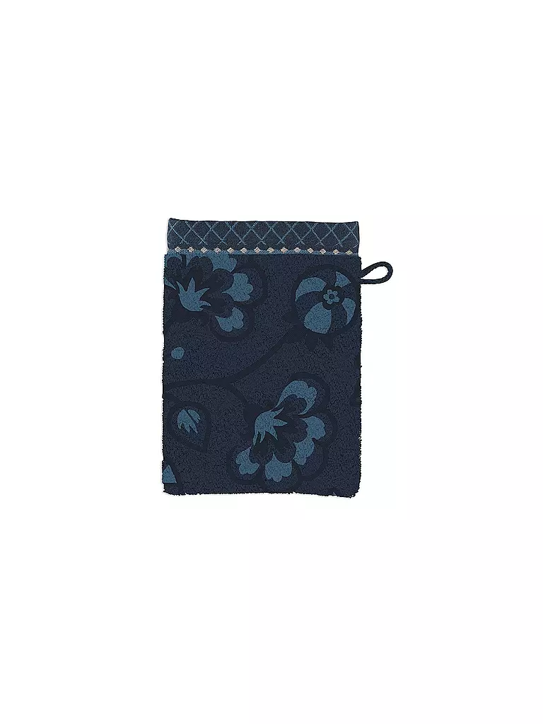 PIP STUDIO | Guante de baño JASMIN JACQUARD 16x22cm Azul Oscuro | Azul oscuro