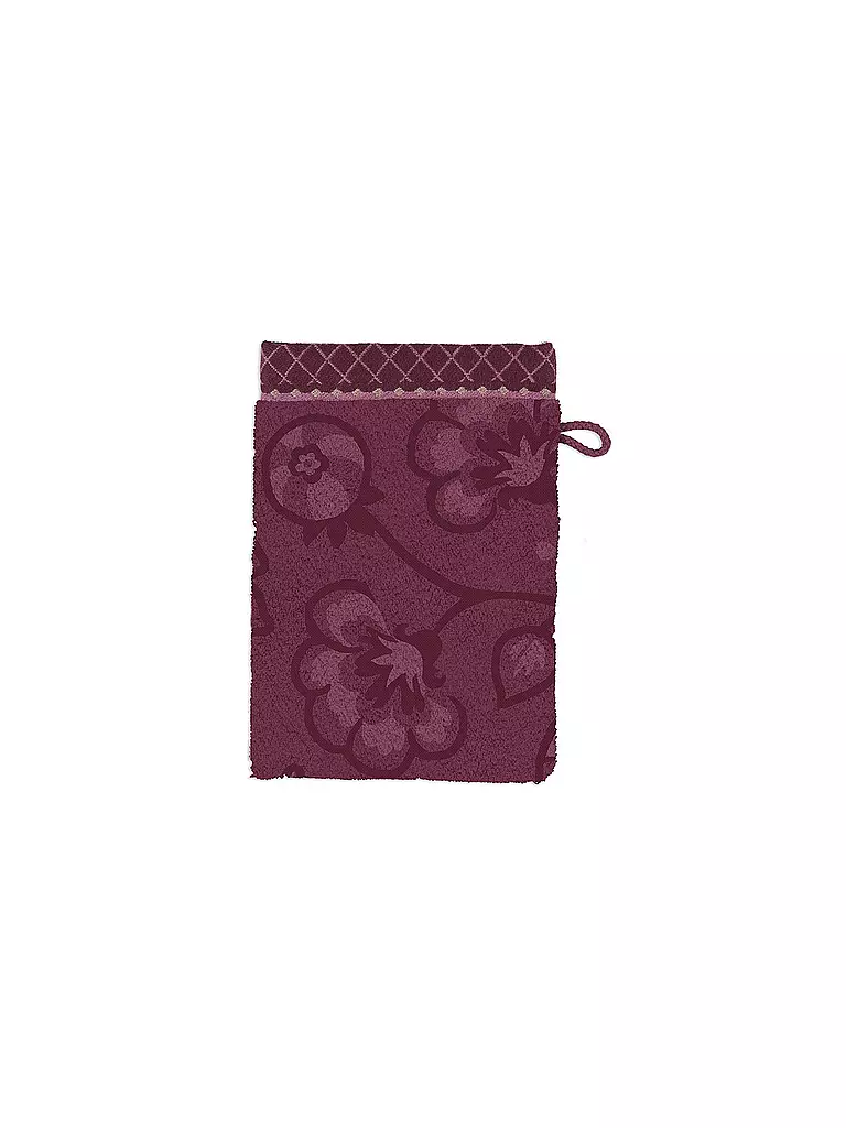 PIP STUDIO | Guante de baño JASMIN JACQUARD 16x22cm Rosa Oscuro | Baya