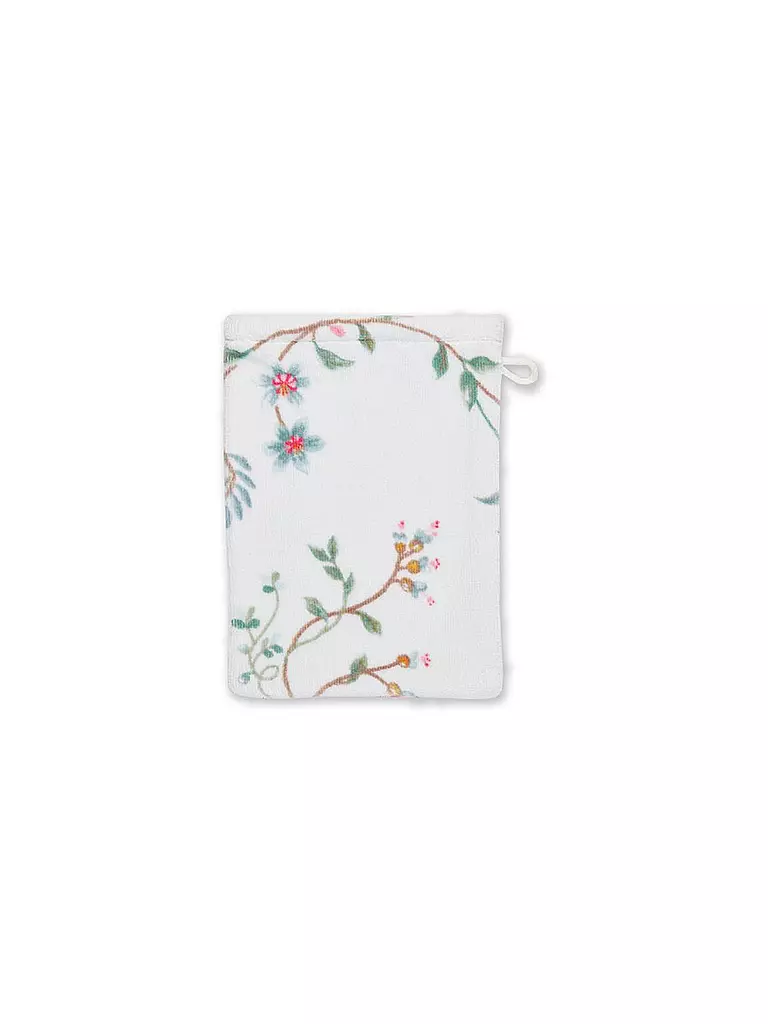 PIP STUDIO | Guante de baño LES FLEURS 16x22cm Blanco | Blanco