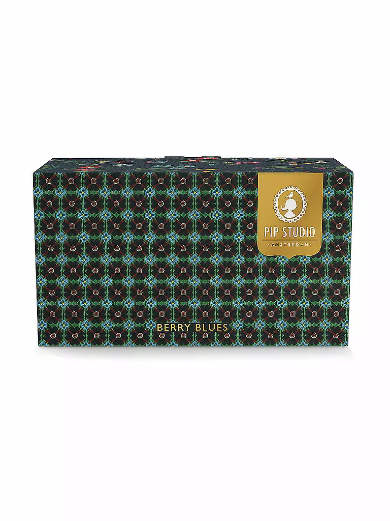 PIP STUDIO | Juego de 2 tazas con asa BERRY BLUES 145ml Small Blue | Azul oscuro