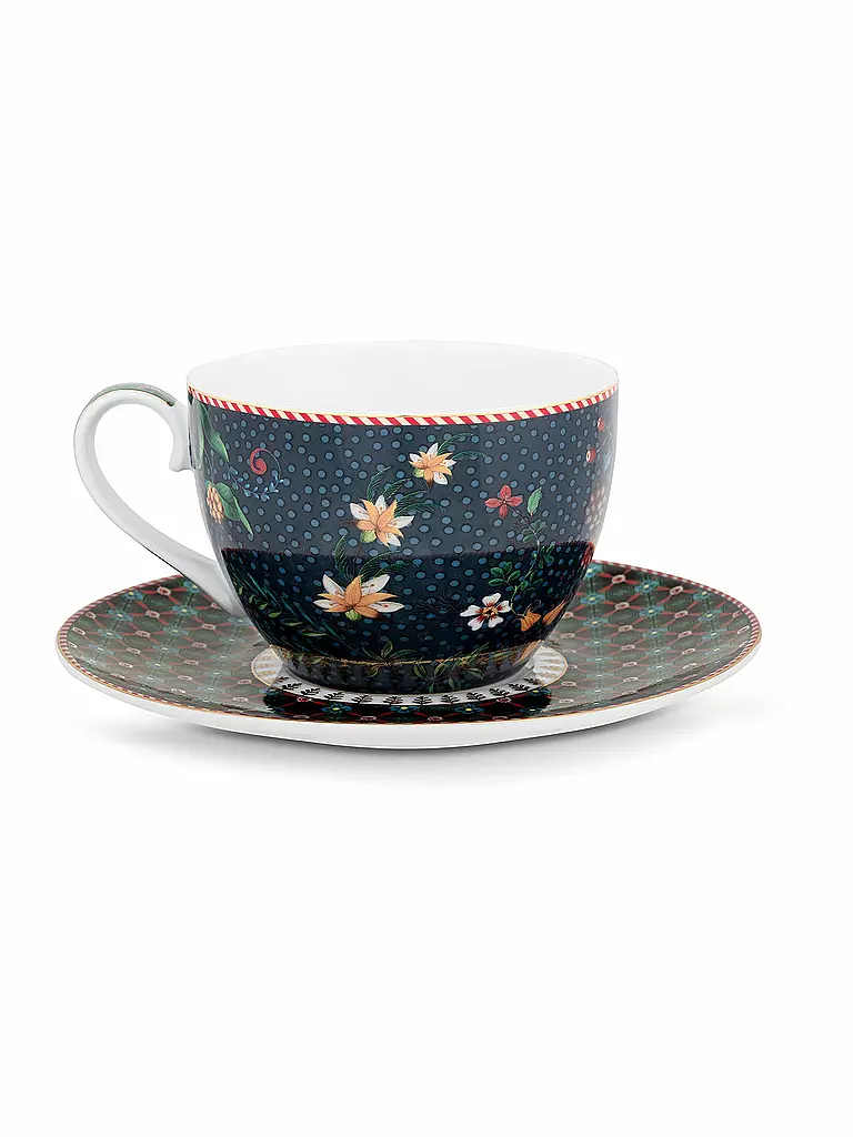 PIP STUDIO | Juego de 2 tazas de capuchino con plato BERRY BLUES 280ml Azul | 