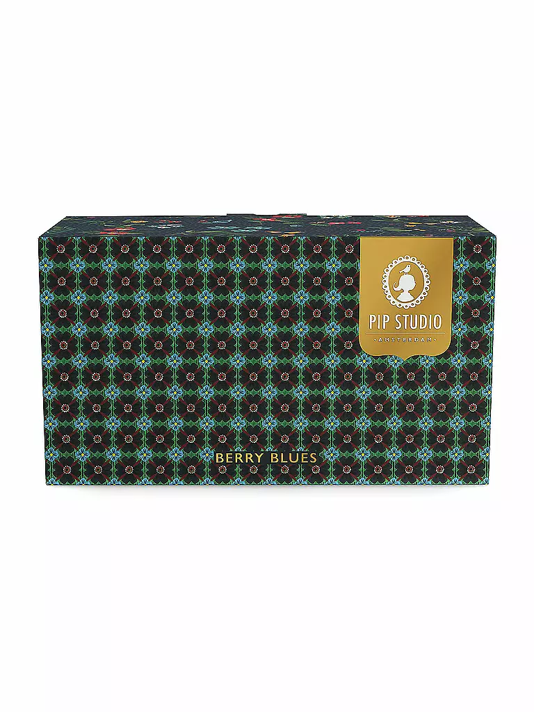 PIP STUDIO | Juego de 2 tazas de capuchino con plato BERRY BLUES 280ml Azul | 