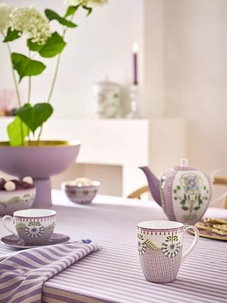 PIP STUDIO | Juego de 2 tazas grandes con asa LILY & LOTUS 350ml | Lila