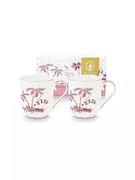 PIP STUDIO | Juego de 2 tazas pequeñas con asa de 145 ml JOLIE DOTS Oro/Rosa | Blanco