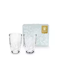 PIP STUDIO | Juego de 2 vasos de tubo de 400 ml Flower White | Transparente