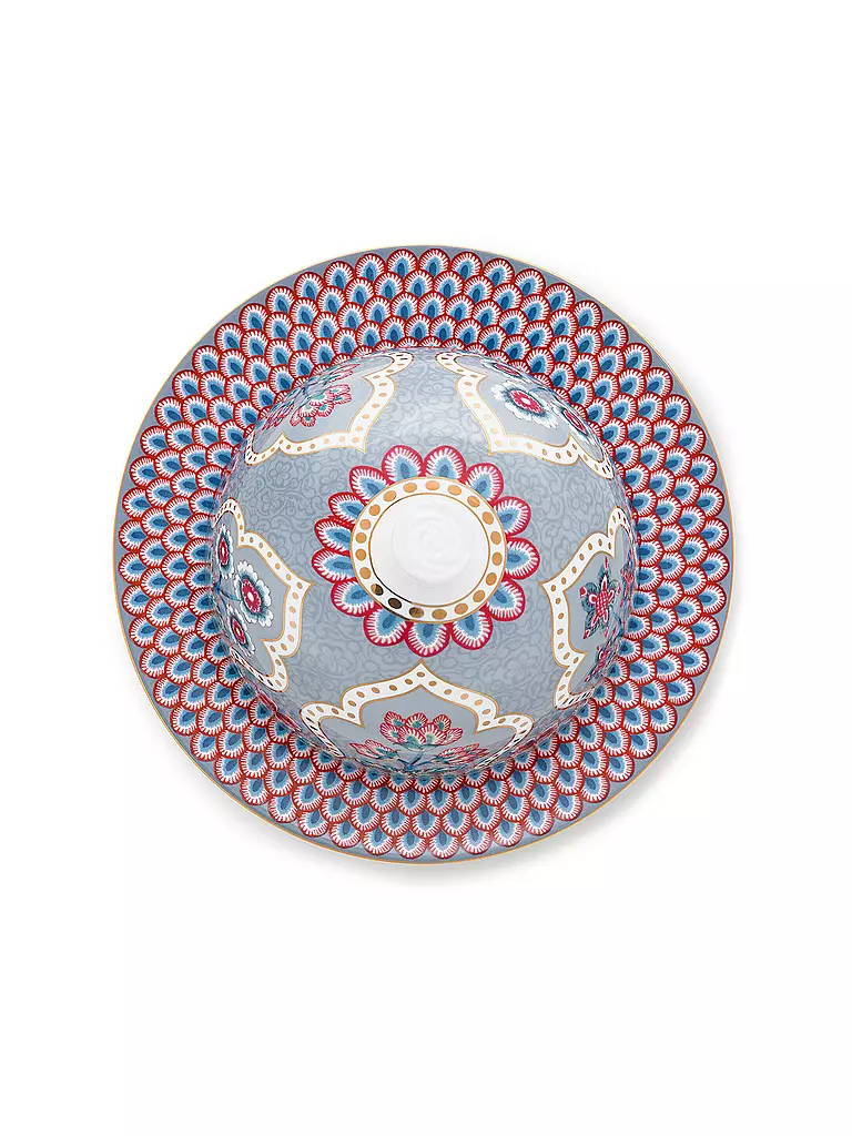 PIP STUDIO | Mantequillera redonda 17x8cm FLOWER FESTIVAL Azul Claro | Azul claro