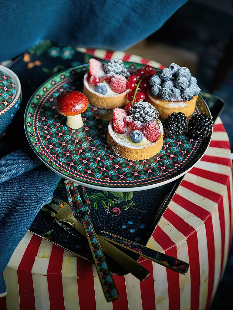 PIP STUDIO | Mini plato para tarta BERRY BLUES 21cm Clover Green | 