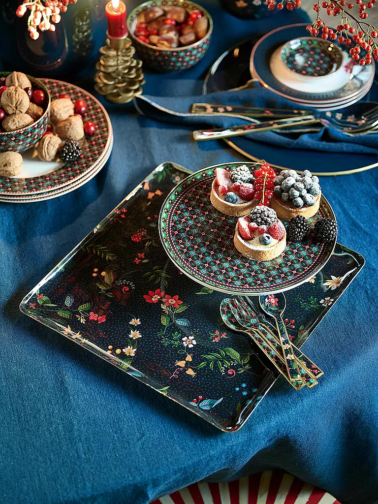 PIP STUDIO | Mini plato para tarta BERRY BLUES 21cm Clover Green | 