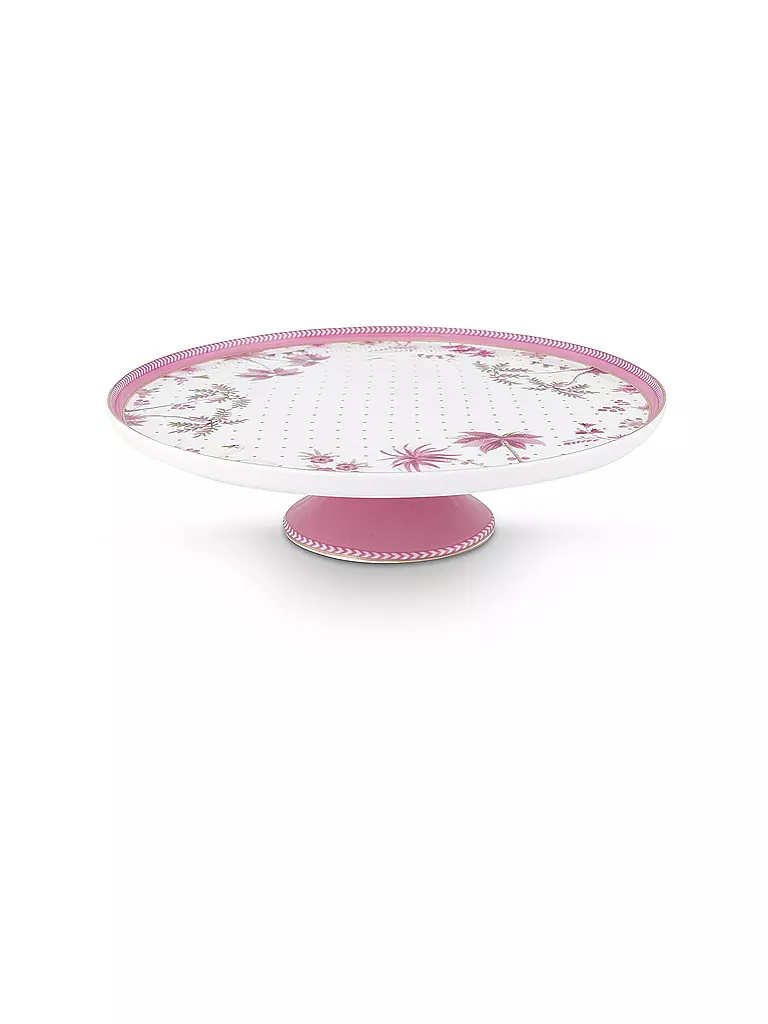 PIP STUDIO | Mini plato para tarta de 21 cm JOLIE DOTS Oro/Rosa | Blanco