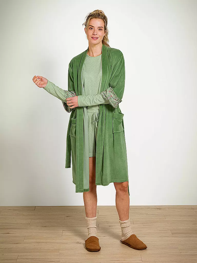 PIP STUDIO | Morgenmantel NAOMI VELVET | Verde