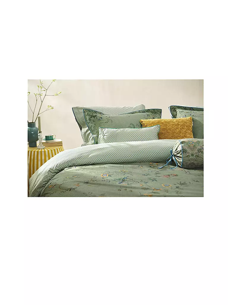 PIP STUDIO | Percal Bettwäsche AMOR DE DIOS 70x90cm/140x200cm Verde | 