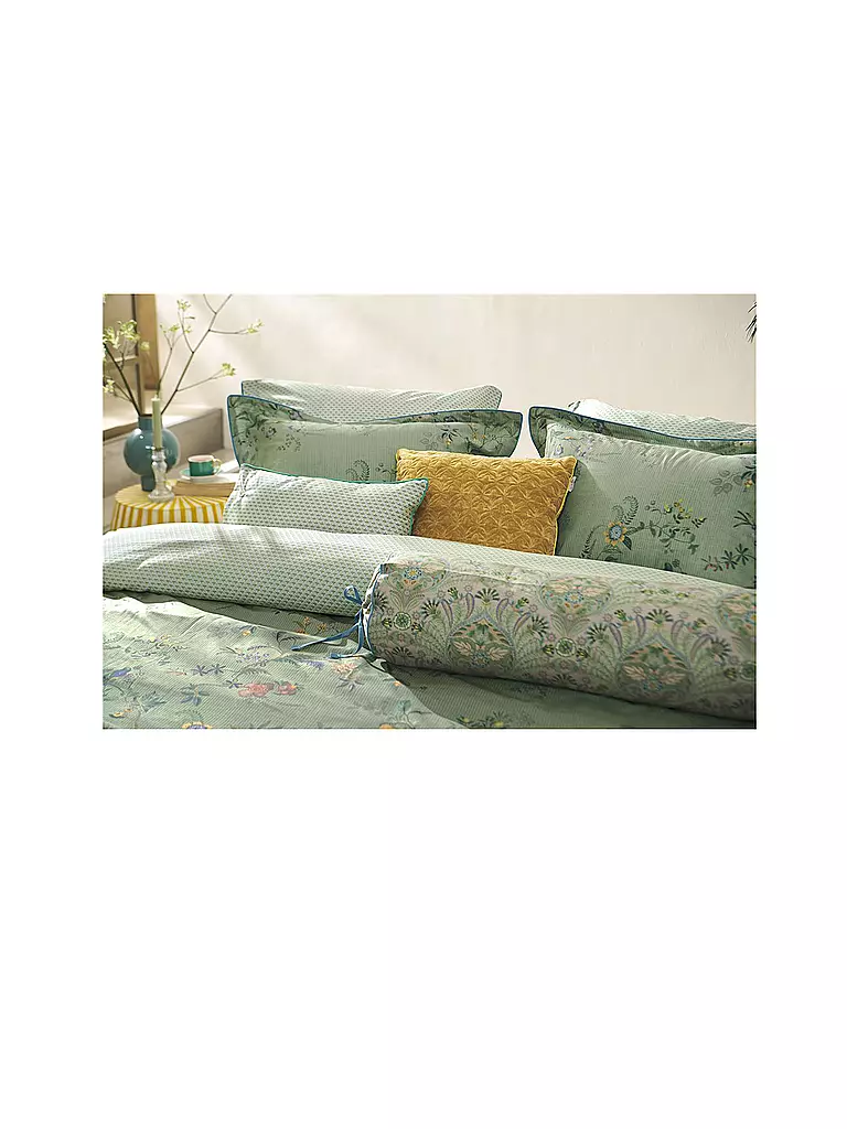 PIP STUDIO | Percal Bettwäsche AMOR DE DIOS 70x90cm/140x200cm Verde | 