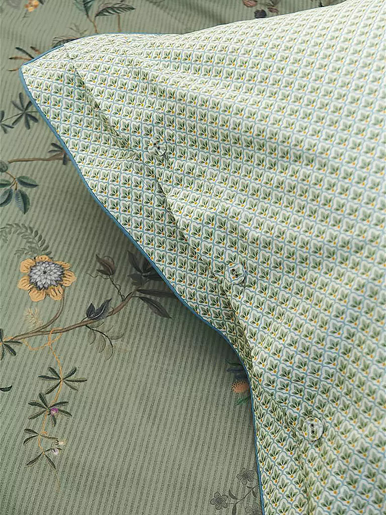 PIP STUDIO | Percal Bettwäsche AMOR DE DIOS 70x90cm/140x200cm Verde | 